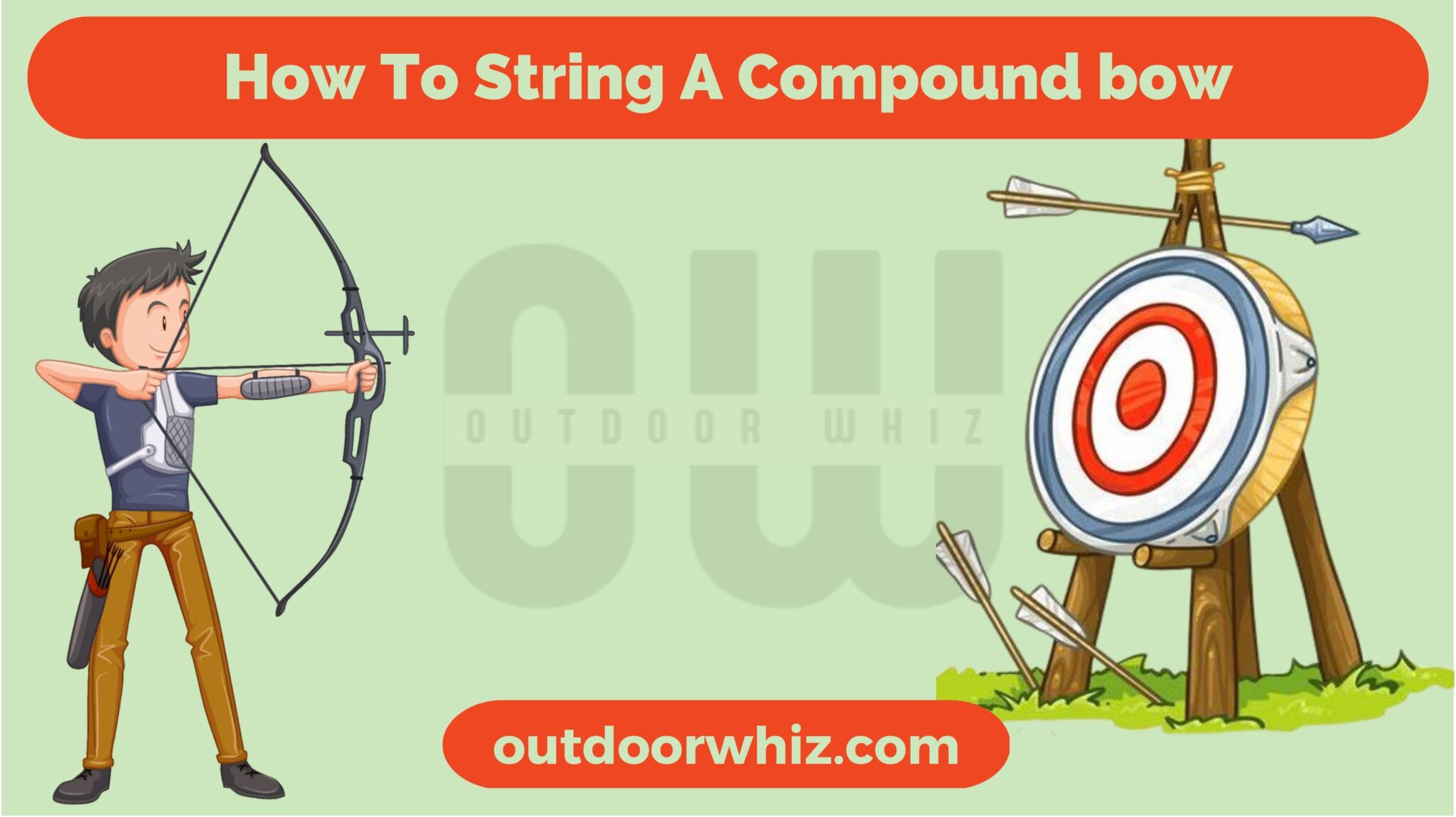 How To String A Compound Bow Outdoor Whiz 5496